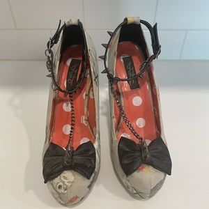 Iron fist ankle strap heels